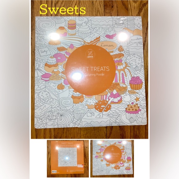 Giant Coloring Poster 2 ft sq - Sweet Treats or Fashion - NIP - Picture 2 of 6
